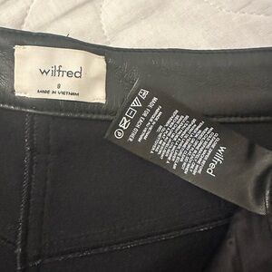 Aritzia Wilfred Black Vegan Leather pants